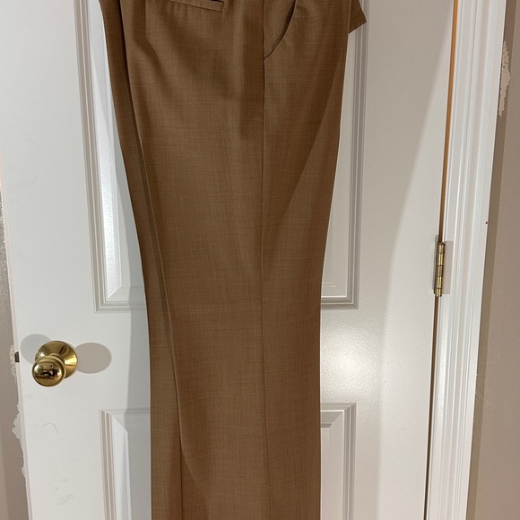 Anne Klein Petite Size 10 Asymmetrical Jacket & Pant Suit – Classic Khaki Elegan - Picture 3 of 4